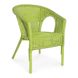 [1916021] Poltrona in rattan verde Alliss - Dimensioni: 58x61x74 cm
