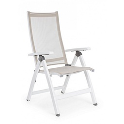 [2001595] Poltrona reclinabile Cruise bianco - Dimensioni: 59x71x113 cm