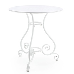 [333351] Tavolo Esterno Bianco Diametro 70 cm