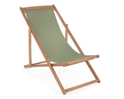 [2017297] Sdraio Relax Noemi Verde Muschio in Legno di Acacia, Acciaio e Poliestere 60x106x88h