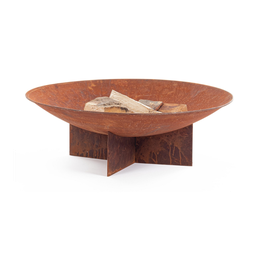 [2015809] Braciere in Acciaio Effetto Legno Naturale Nebraska Diam. 73 x 24h cm