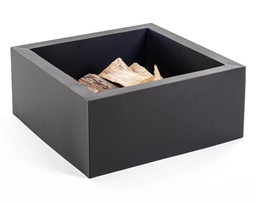 [2015808] Braciere Quadrato Basso Nero 60x26h in Acciaio Resistente