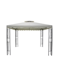 [2018173] Gazebo con camino 3x3 metri beige