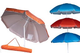 [2018176] Ombrellone Mare 180 cm con Snodo Palo Acciaio e Sacca Colori Assortiti