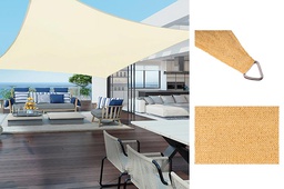 [2018184] Vela Parasole 4x5m 160g Beige con Ganci di Metallo
