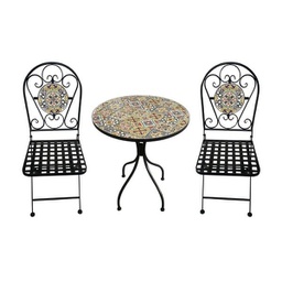 [2017174] Set da Giardino Tavolo e Sedie Ischia Piegh. d60 cm