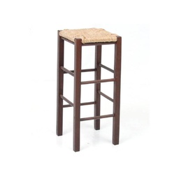 [1992873] Sgabello in Legno di Faggio con Seduta in Paglia di Segale - H.70 cm