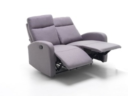 [2014990] Divano Shell 2 Posti in Tessuto Grigio - Dimensioni: L140 x P90 x H102 cm