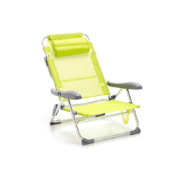 [2003008] Spiaggina Relax Pieghevole in Textilene Lemon - Dimensioni: 104x60xH71 cm