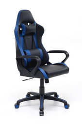 [1992478] Poltrona Gaming Professionale Blu con Ruote Girevoli Antiscivolo - Dimensioni: 63x63xH118 (126) cm
