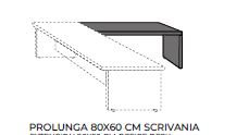 [PROLUNGA80BIANCA] PROLUNGA BIANCA 80X60 CM SCRIVANIA