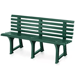[333397] Panchina Verde da Giardino Resistente agli Agenti Atmosferici - Facile da Montare - Dimensioni 147x51x75H cm