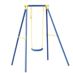 [2018195] Altalena per bambini 145x142 cm, struttura acciaio verniciato blu
