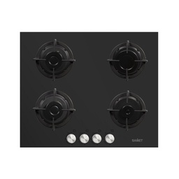 [FZ91872] Samet Piano cottura Venere 60 in vetro 4 fuochi nero H52xL60