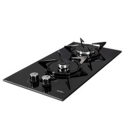 [FZ94139] Samet Piano cottura vetro Antek 30  nero 2 bruciatori L52xP30