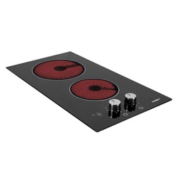 [FZ94141] Samet Piano cottura Antek vetroceramica elettrico nero 2 zone L52xP30