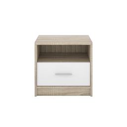 [FZ95550] Comodino Nepo 1 cassetto 49,5 cm. rovere sonoma bianco H42xL49.5xP33.5