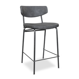 [FZ99815] 4X Sgabello Callisto colore grigio vintage gambe metallo colore nero H92xL45xP56.5