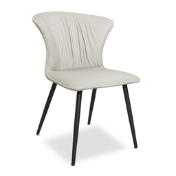 [FZ99806] 2X Sedia Core colore beige con gambe in metallo nero H84xL56xP61