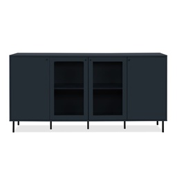 [FZ100655] Credenza Caracas 51A con 4 ante e 4 ripiani colore navy blue H90xL180xP40