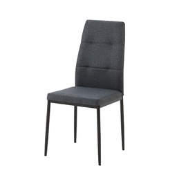 [FZ100428] 4X Sedia da pranzo Adara in tessuto grigio scuro H89xL63.5xP44