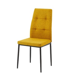 [FZ100429] 4X Sedia da pranzo Adara in tessuto senape H89xL63.5xP44