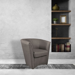 [FZ99716] Poltrona Tago in tessuto caffè Enzo 10 H76xL75xP66