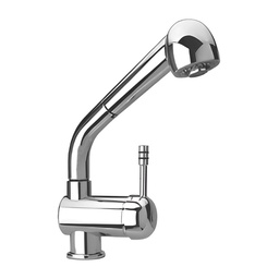 [FZ84155] Miscelatore monoforo lavello doccia estraibile Paini 64CN566 satinato H23.25xL20.2