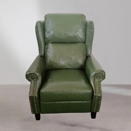 [FZ101315] Poltrona Wing recliner 6 punti massaggianti in ecopelle colore verde H106xL91xP86