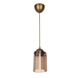 [FZ101445] Lampada da soffitto Optical MDL3749 con paralume triangolo in plastica ambrato H70xL11