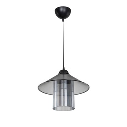 [FZ101457] Lampada da soffitto Inka ASZ1463 con paralume in plastica fumé H60xL25.5