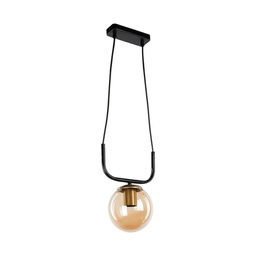 [FZ101458] Lampada da soffitto Terena ASZ1422 in metallo nero con 1 portalampada H75xL21