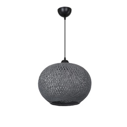 [FZ101469] Lampada da soffitto Yumak MDL4745 con paralume in corda antracite H65xL35