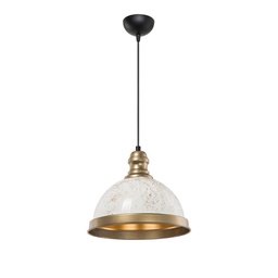 [FZ101473] Lampada da soffitto Astek ASZ1636 con paralume in metallo bianco H90xL29.5