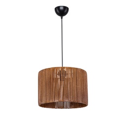 [FZ101475] Lampada da soffitto Roya ASZ1700 in carta intrecciata rustica marrone H65xL30.5