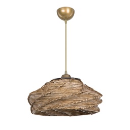 [FZ101478] Lampada da soffitto Risa MDL4940 con paralume in carta intrecciata rustica H57xL40