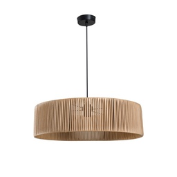 [FZ101480] Lampada da soffitto Roya ASZ1747 in carta intrecciata rustica effetto bamboo H66xL55