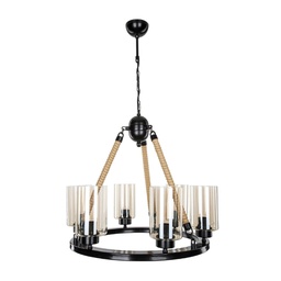 [FZ101368] Lampada da soffitto Lotus ASZ0686 con 6 portalampade H96xL50
