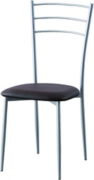 [19636196] Sedia marrone scuro 41x48x92 cm metallo-pvc