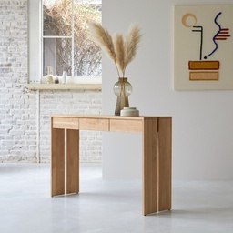 [2019716] Consolle in quercia massello 210x40x75 cm