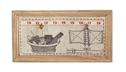 [B0183707] 4x Lavagna memo cucito legno 38x20x2