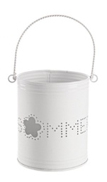 [B0184980] 4x Candela Finesse estate bianco D.12x14h in metallo