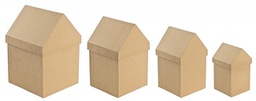 [B0111500] 4x Set di scatole in carta 14x14x20,8h, 12,2x12,2x19,5h, 10,5x10,5x18h, 9x9x15,4h