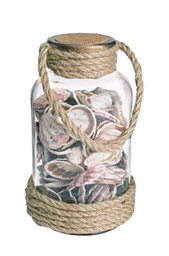 [B0209569] 4x Bottiglia conchiglie rope D.10x19.5h