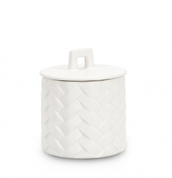 [B0160234] 4x Coperchio twine bianco D.9,5x11h ceramica