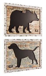 [B0244016] 4x Cornice legno 60,4x3x41 cm