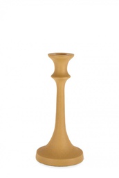[B0186273] 4x Candelabro alabastron D.9x21h ocra metallico