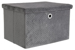 [B0219023] 4x Scatola pieghevole grigia 40x30x25h