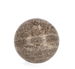 [B0183201] 4x Decorazione sfera in marmo marrone D.7