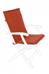 [B0806649] 2x Cuscino rosso arancio 45x94x3 cm schienale medio